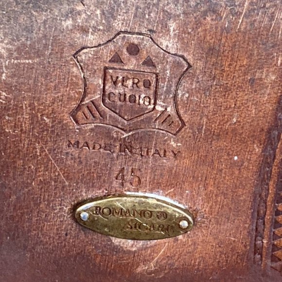 Aldo Romano Sicari Leather Wingtip Brogues Made in Italy - Picture 10 of 11